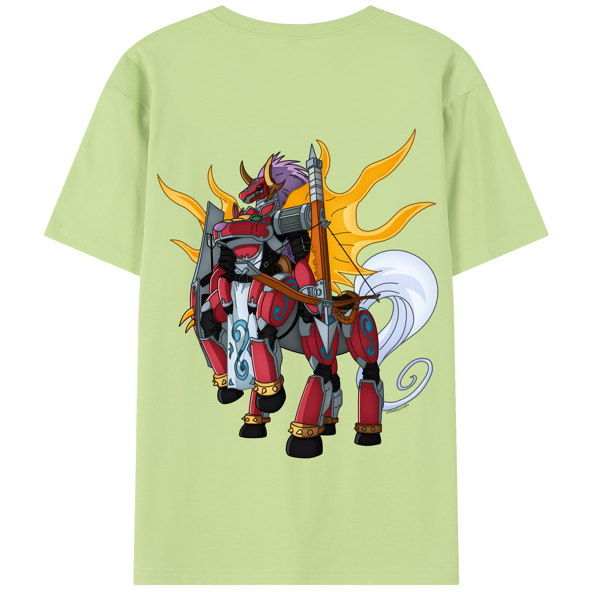 （画像用） Digimon デジタルモンスター/デジモン 綿100％半袖Tシャツ（背面プリント）